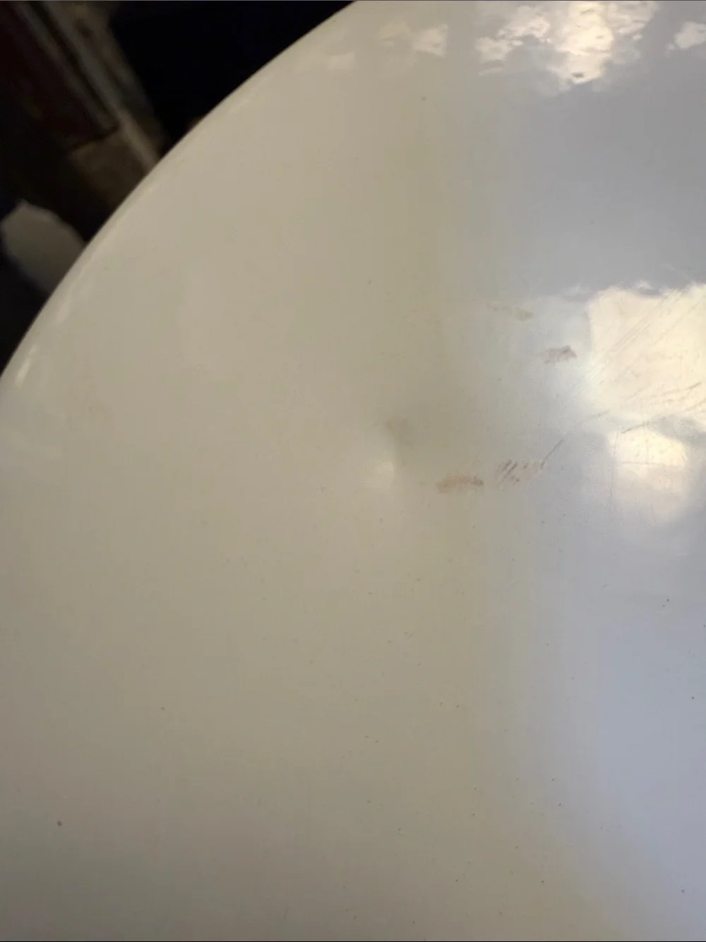 White Enamel Wear Paw-Print Metal Canister with Lid - Home Accents